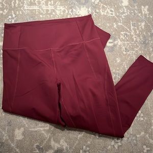 girlfriend collective women’s size large maroon leggings